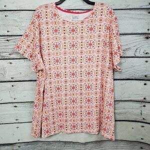 Croft & Barrow 3x Plus Pink Top